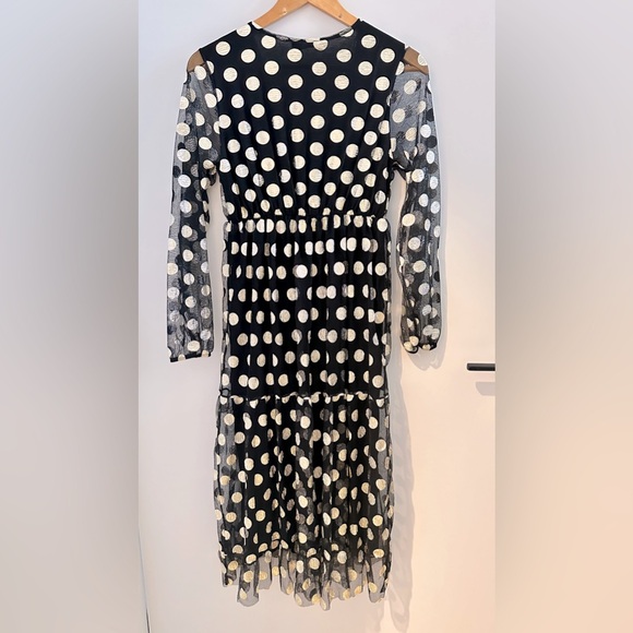 Long sleeve polkadot dress, made in Italy - Picture 4 of 6